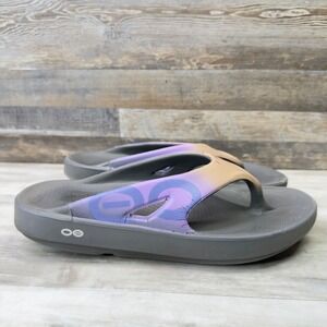 OOFOS OOriginal Sport Recovery Sandals Grey Purple Ombre Mens 7 Womens 9 EU 40